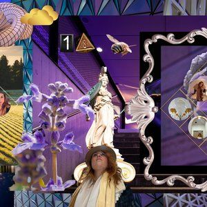 Caramel and Cream Colored Cashmere Scarf